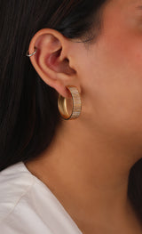 Ridged Wide Vermeil Hoops