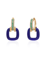 Pillow-Talk 14k Gold Hoops - Lapis