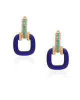 Pillow-Talk 14k Gold Hoops - Lapis