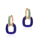 Pillow-Talk 14k Gold Hoops - Lapis