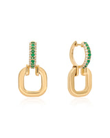 Pillow-Talk 14k Gold Hoops -Emerald