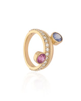 Domed Pink Sapphire 18k Gold Ring