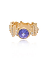 Tanzanite and Diamond 18k Gold Ring