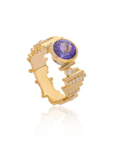 Tanzanite and Diamond 18k Gold Ring