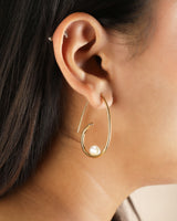 Pearl Vermeil Loop Hoops