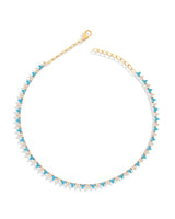 Timeless Sparkle Trio-Tennis Necklace - Turquoise