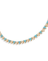 Timeless Sparkle Trio-Tennis Necklace - Turquoise