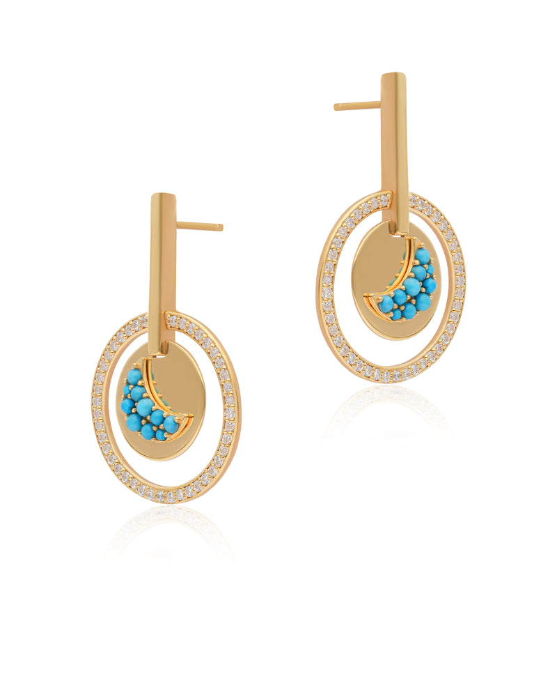 Timeless Sparkle Earrings - Crescent