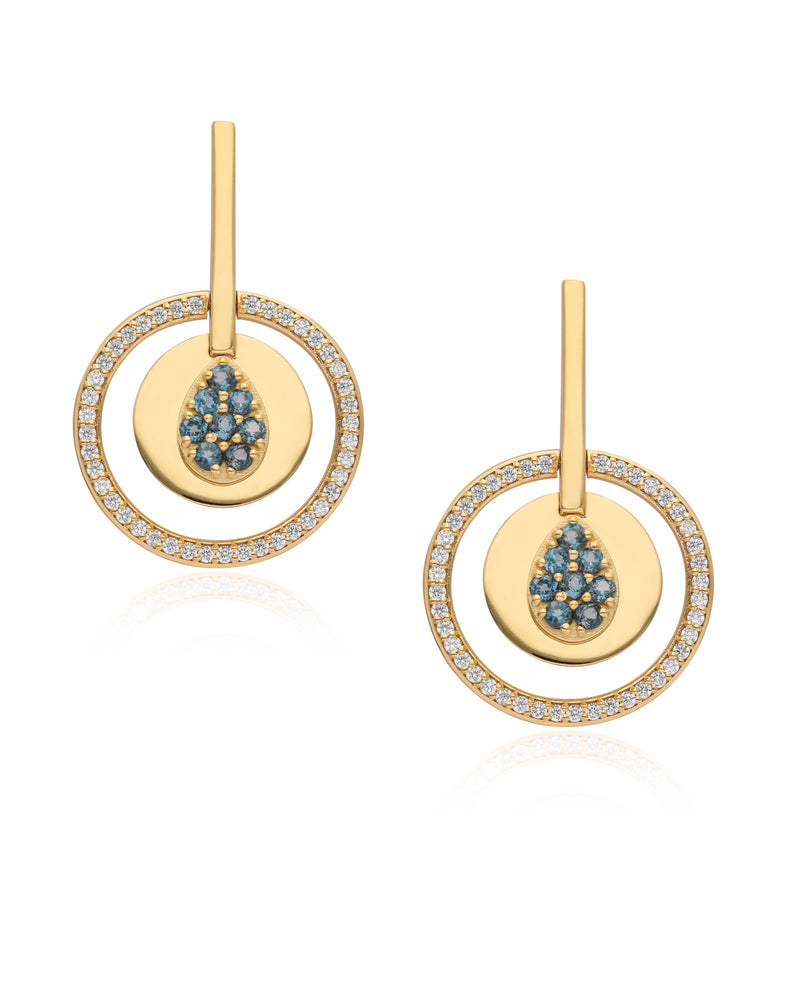 Timeless Sparkle Vermeil Earrings - Raindrop