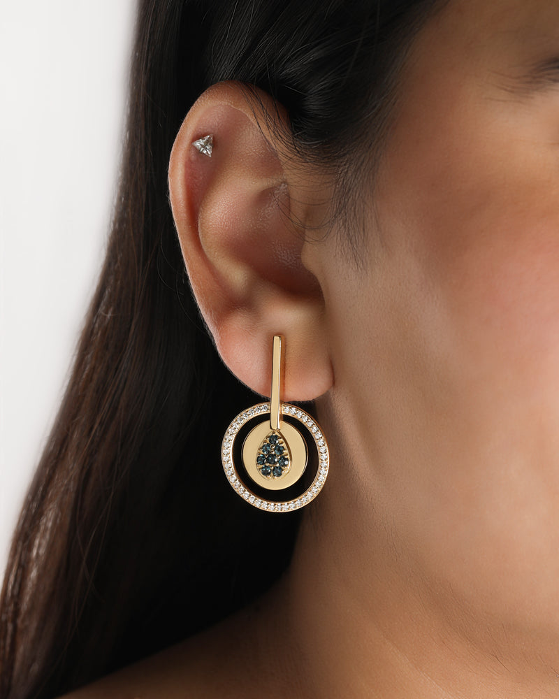 Timeless Sparkle Vermeil Earrings - Raindrop