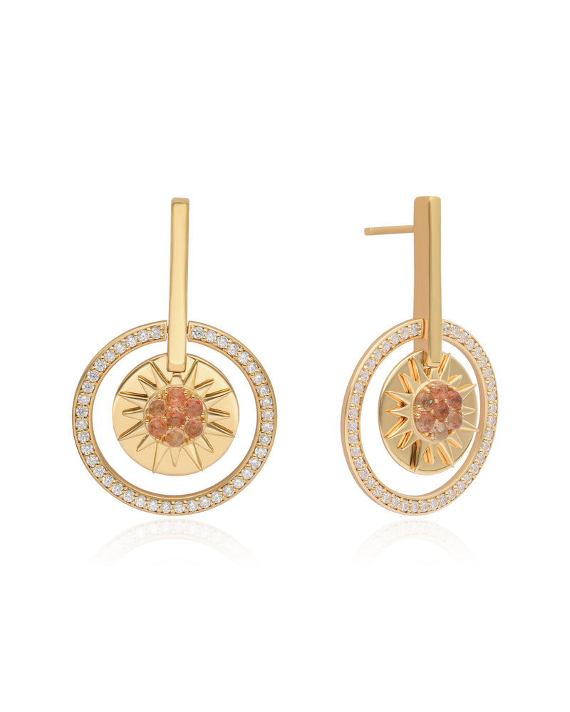 Timeless Sparkle Vermeil Earrings - Sunrise