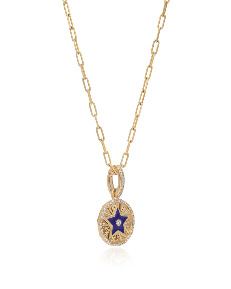 Stella 14k Gold Diamond Medallion