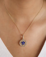 Stella 14k Gold Diamond Medallion