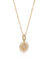 Venus 14K Gold Diamond Medallion