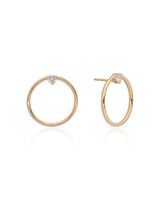 Lena 14k Gold Diamond Hoops