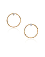 Lena 14k Gold Diamond Hoops