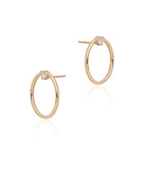 Lena 14k Gold Diamond Hoops