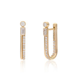 Ethereal Diamond 14k Gold U-Hoops