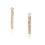 Ethereal Diamond 14k Gold U-Hoops