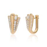 Ethereal Caress Diamond 14k Gold Huggies