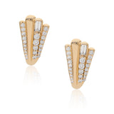 Ethereal Caress Diamond 14k Gold Huggies