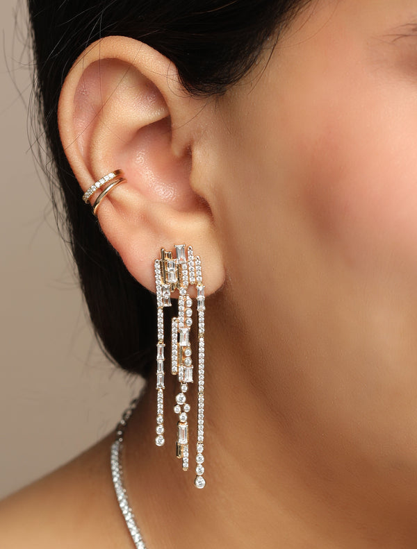 Ethereal Glam Diamond Chandelier Earrings