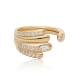 Ethereal Caress Diamond 14k Gold Open Ring