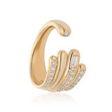 Ethereal Caress Diamond 14k Gold Open Ring