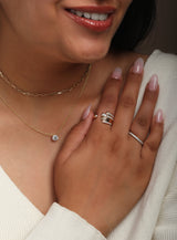 Ethereal Caress Diamond 14k Gold Open Ring