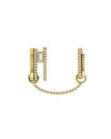 Ethereal Aliya Diamond 14k Gold Huggie