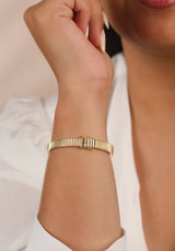 Ridged Oval Vermeil Bracelet