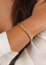 Ridged Oval Vermeil Bracelet