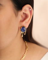 Selena Vermeil Lapis Earrings