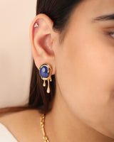 Selena Vermeil Lapis Earrings