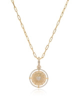 Venus 14K Gold Diamond Medallion