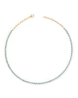 Timeless Sparkle Tennis Necklace - Turquoise