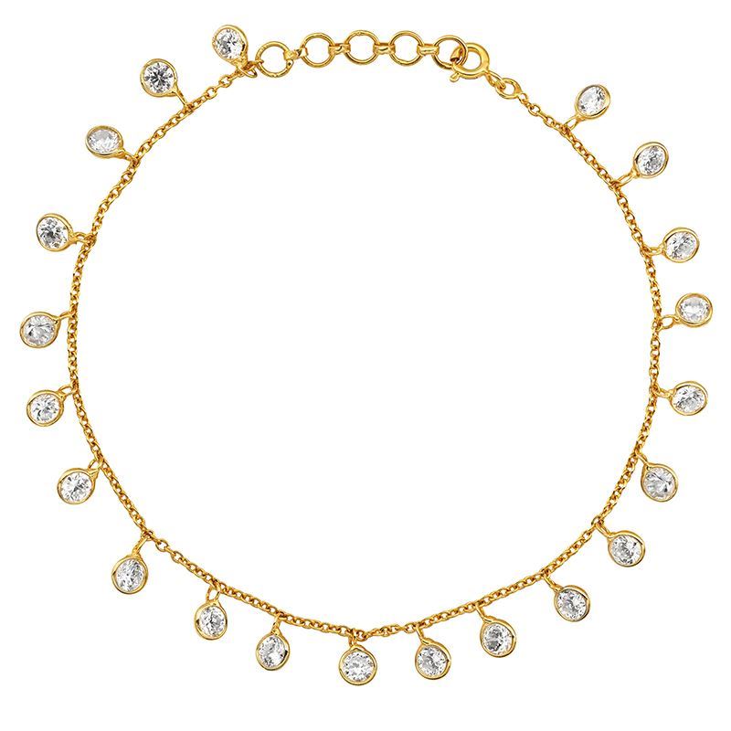 Sparkles CZ Drop Vermeil Necklace