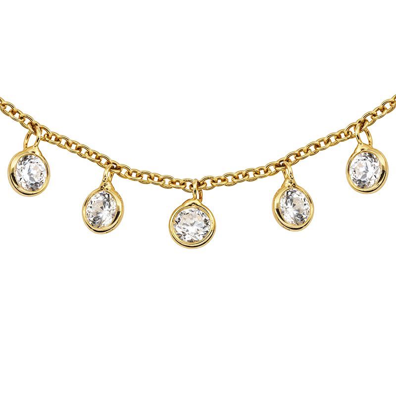 Sparkles CZ Drop Vermeil Necklace