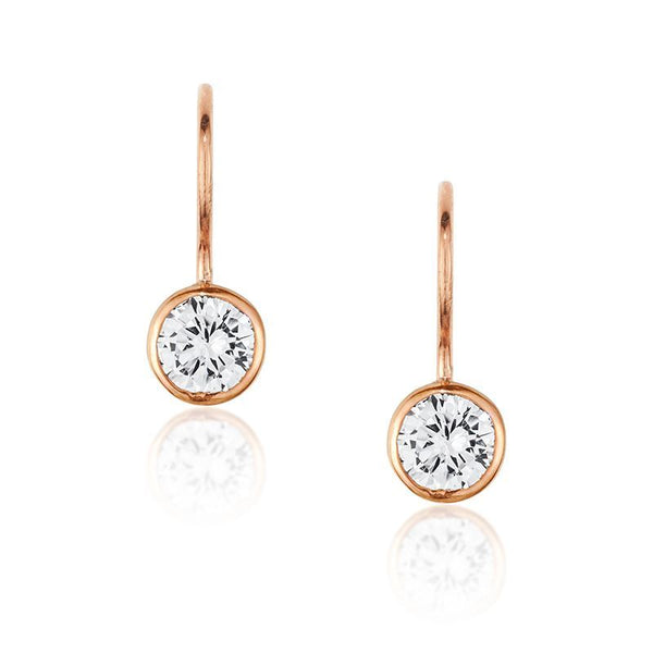 Éclat Bezel Set Vermeil Drop Earrings