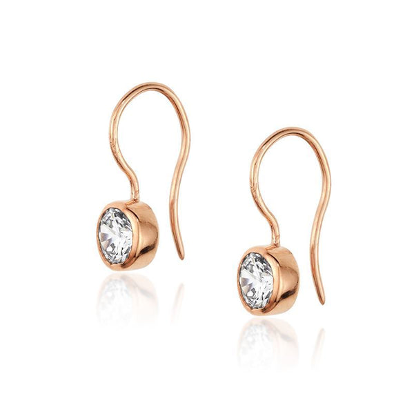 Éclat Bezel Set Vermeil Drop Earrings