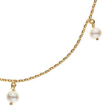 Ada Vermeil Cultured White Pearl Necklace