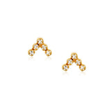 Eclat V-shaped Vermeil Studs