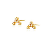 Eclat V-shaped Vermeil Studs