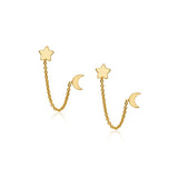 Celestial 14k Gold Multi Piercing Earrings