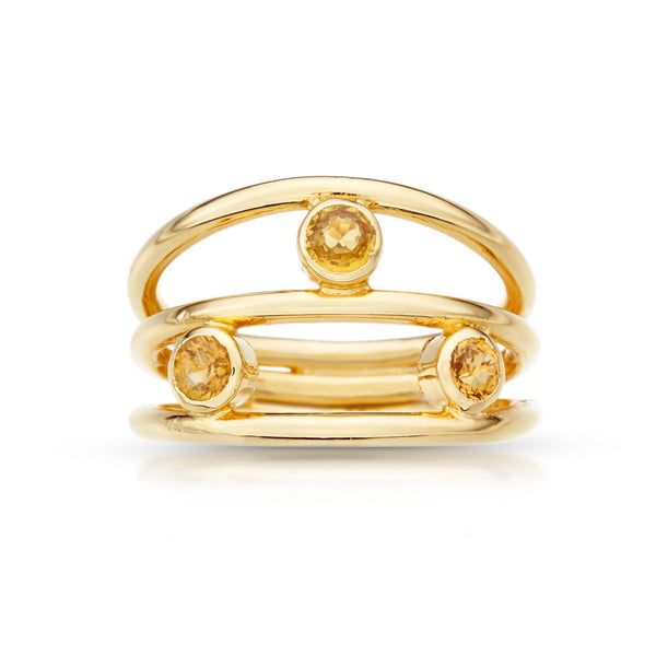 Glow Citrine Vermeil Ring