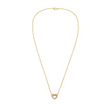 A Heart of Gold 14K Gold Necklace with Diamonds