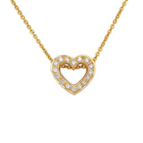 A Heart of Gold 14K Gold Necklace with Diamonds