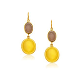 Mosaic Agate Vermeil Dangler Earrings