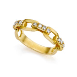 Geneva Diamond 14k Gold Link Ring