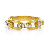 Geneva Diamond 14k Gold Link Ring